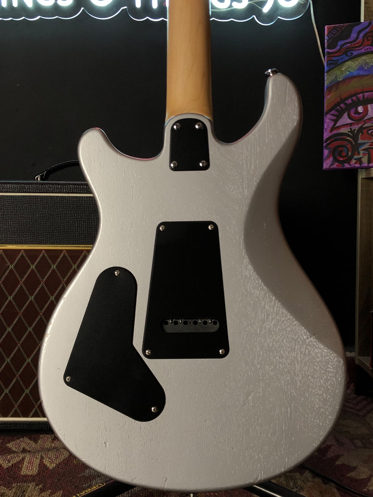 PRS SE CE 24 Standard Vintage Metallic Silver Satin Electric Guitar