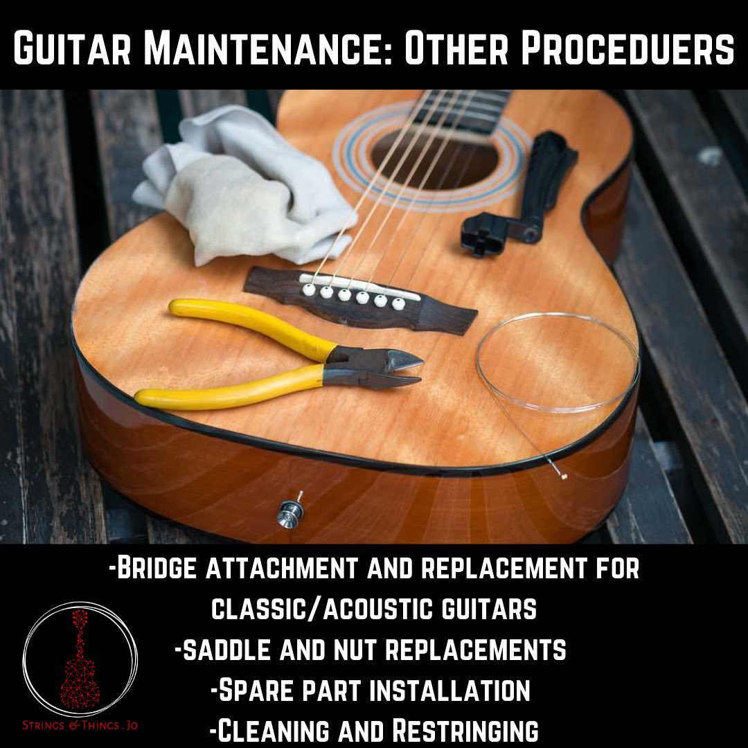 Guitar maintenance at Strings and Things,