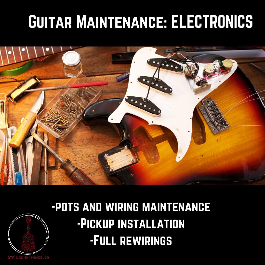 Guitar maintenance at Strings and Things,