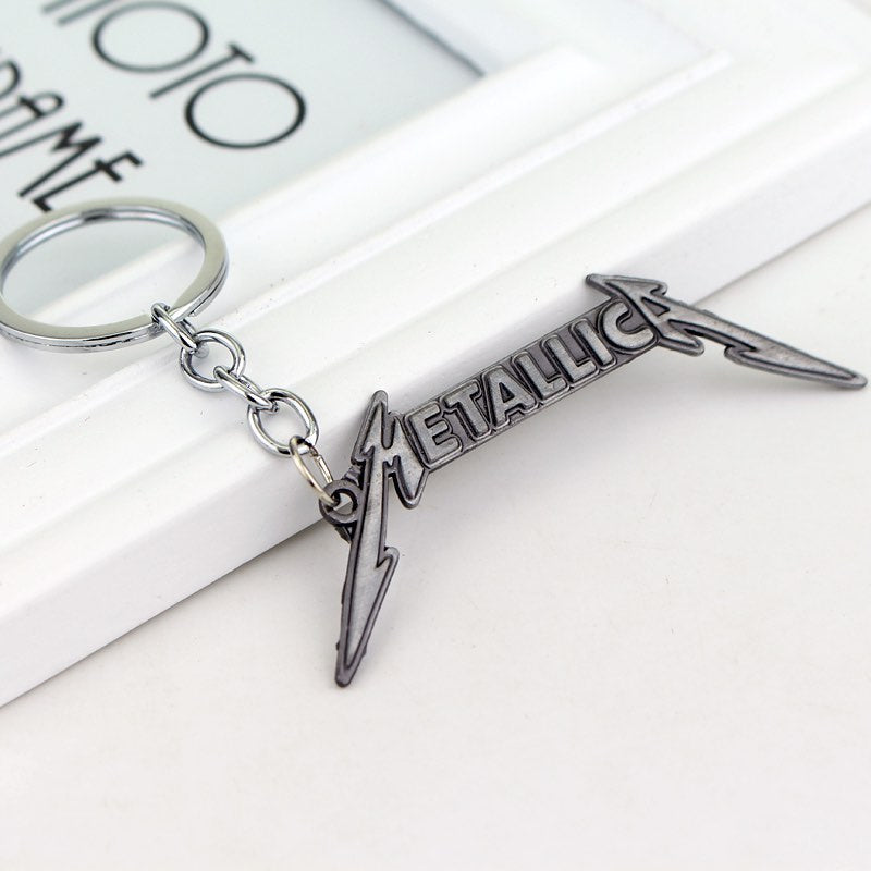 Metallica Logo Metal Keyring (Silver)