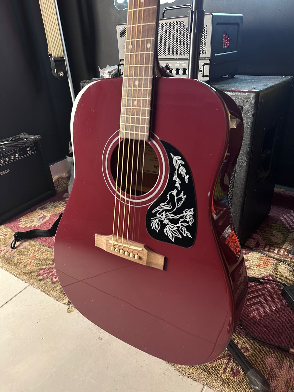 * Brand New * Epiphone Starling Acoustic Guitar Pack Wine Red