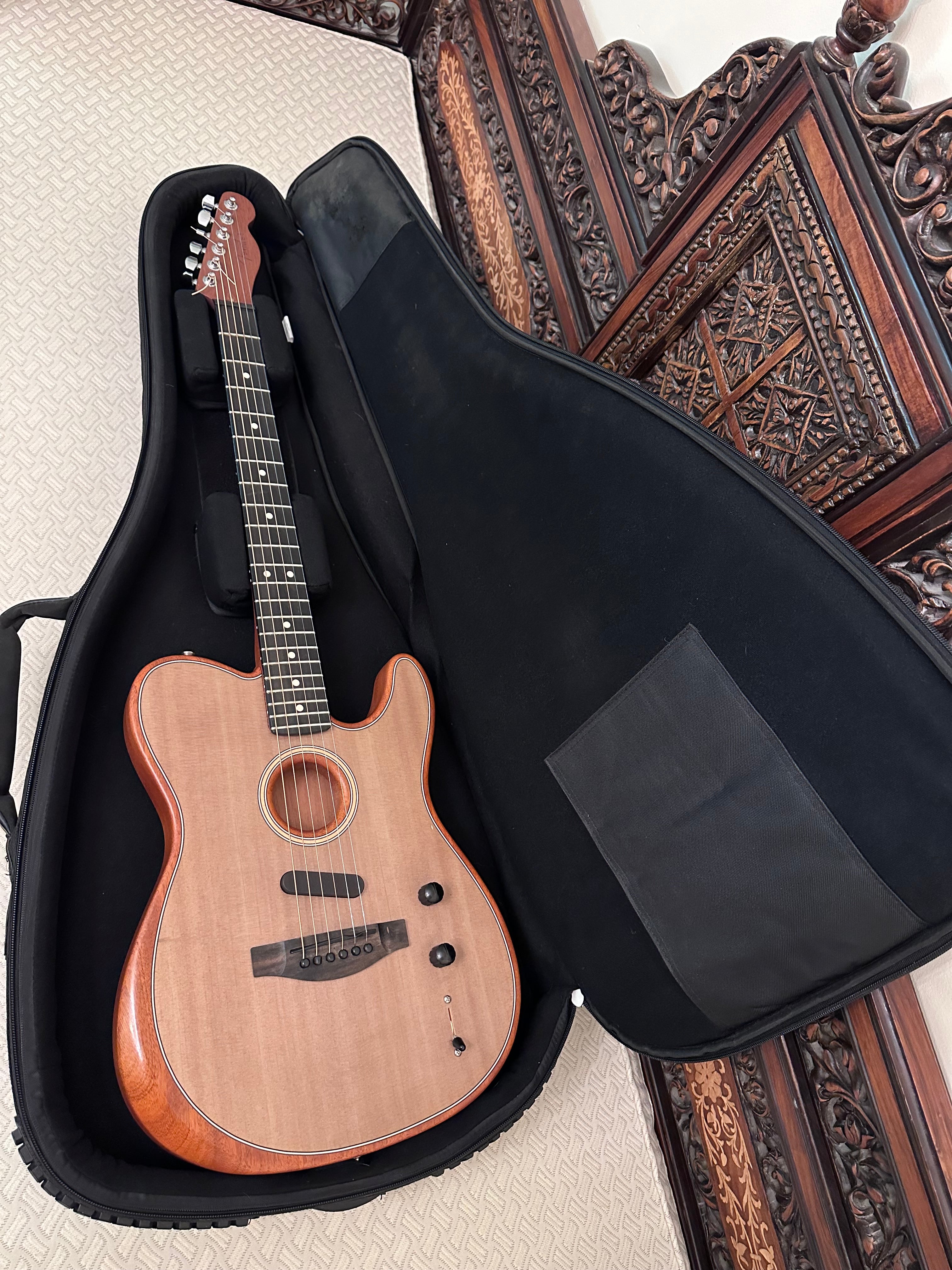 Fender American Acoustasonic Telecaster Acousticelectric Sonic Grey