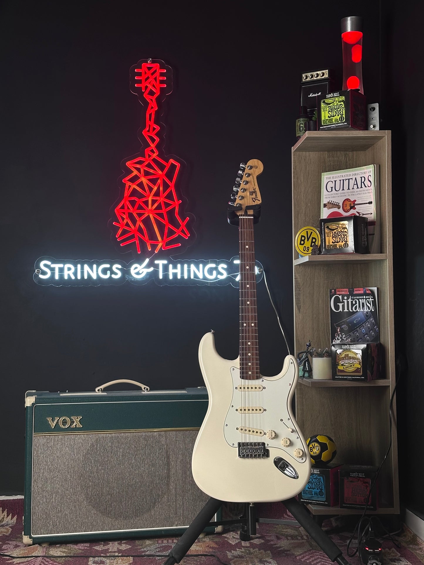 Fender Standard MIM SSS Stratocaster Olympic White Electric Guitar