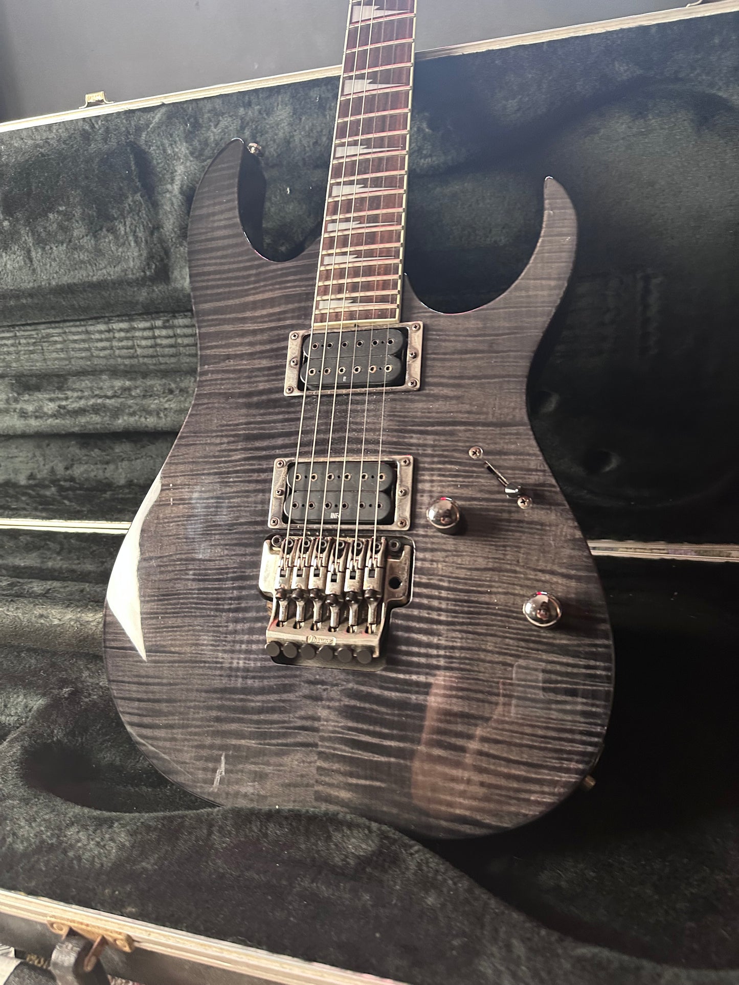 Ibanez RG320FM Trans Black Electric Guitar with Hardcase
