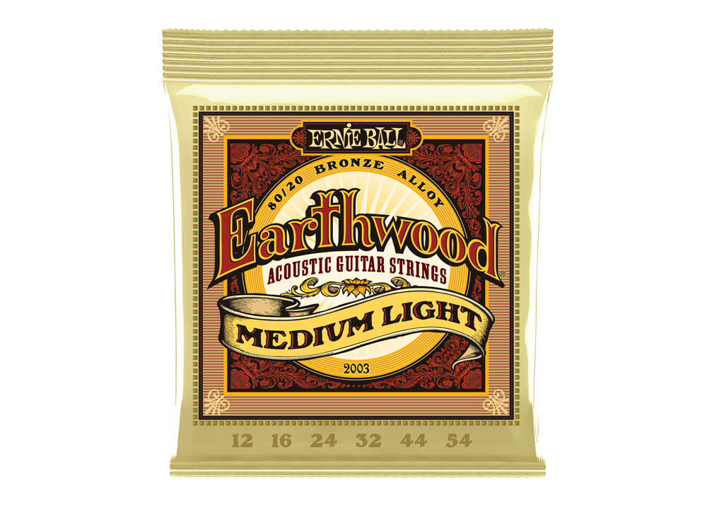 Ernie Ball Earthwood Medium Light acoustic guitar strings (12-54)