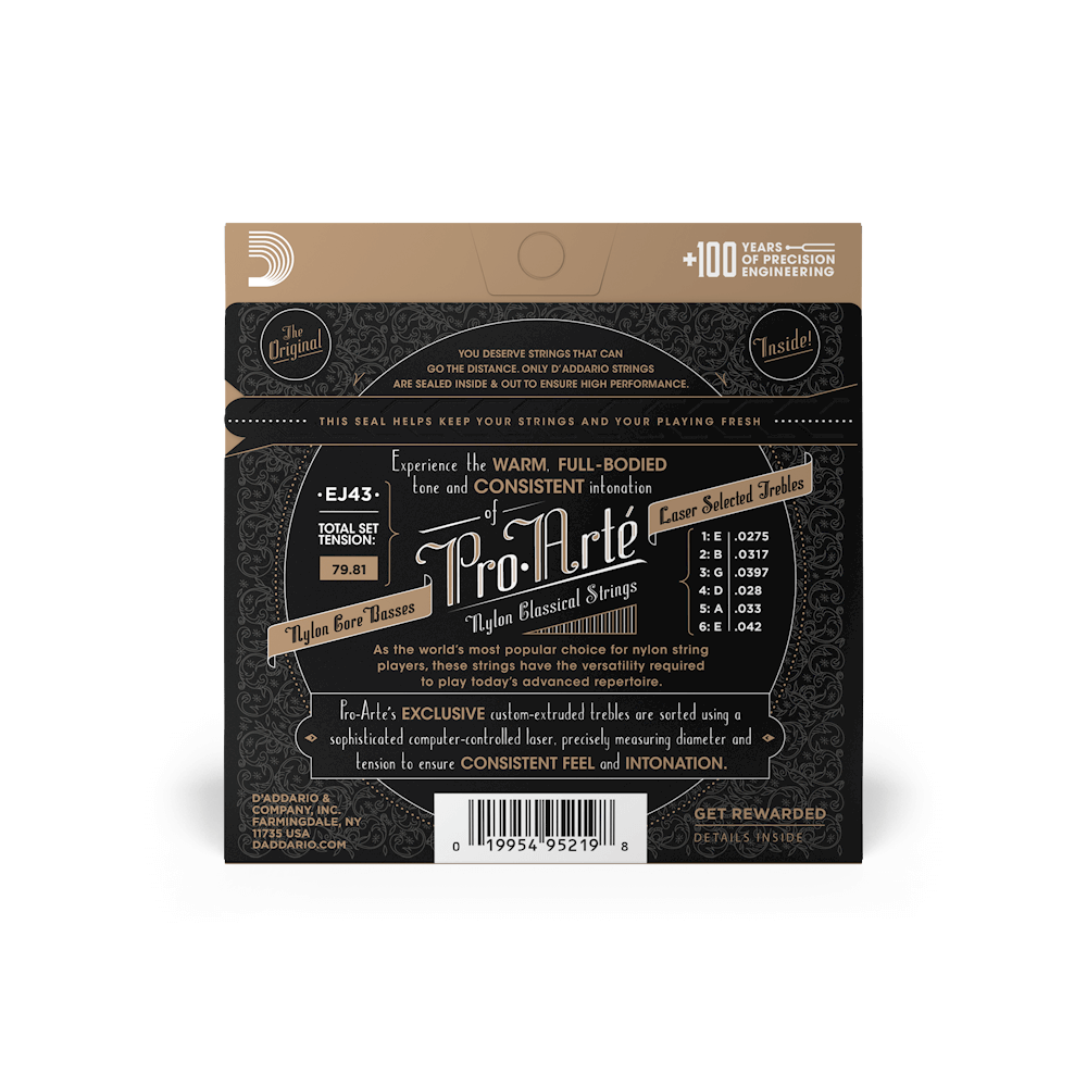 D'Addario Pro Arte LIGHT TENSION Nylon Classical Guitar Strings EJ43