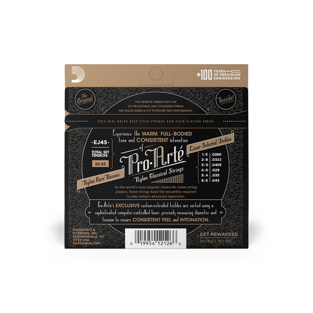 D'Addario EJ-45 Pro-Arte Nylon® Classical Guitar Strings Normal Tension