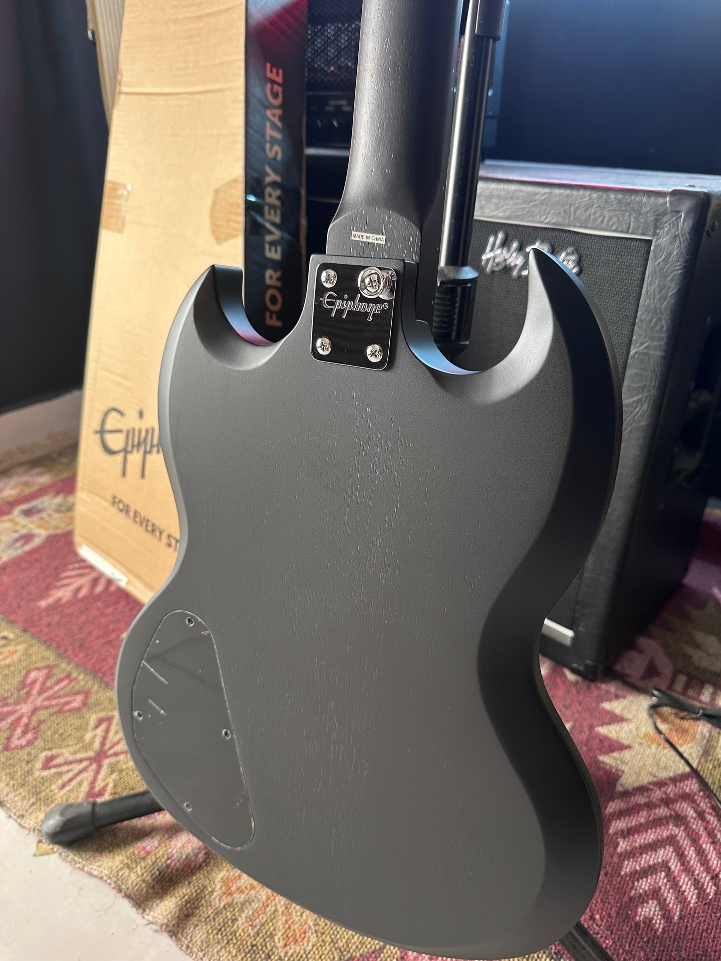 * Brand New * Epiphone SG Special Satin E1 Vintage Worn Black Electric Guitar