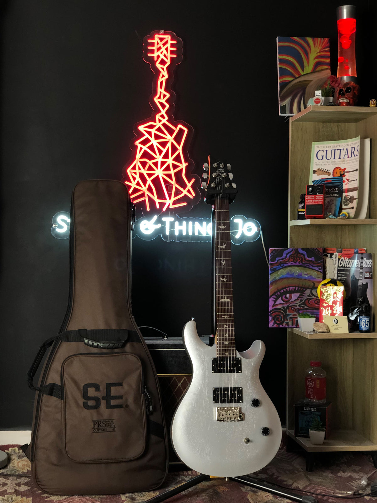 PRS SE CE 24 Standard Vintage Metallic Silver Satin Electric Guitar