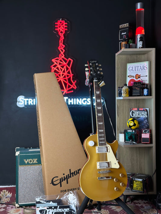 * Brand New * Epiphone Les Paul™ Standard ‘50s Gold Top (Metallic Gold) Electric Guitar