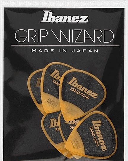 Ibanez Sand Grip Grip Wizard picks x 6 (Heavy) Yellow