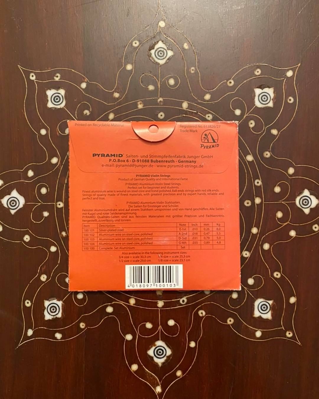 Pyramid 100 100 Aluminum Violin Strings Pyramid 100 100 Aluminum Violin Strings