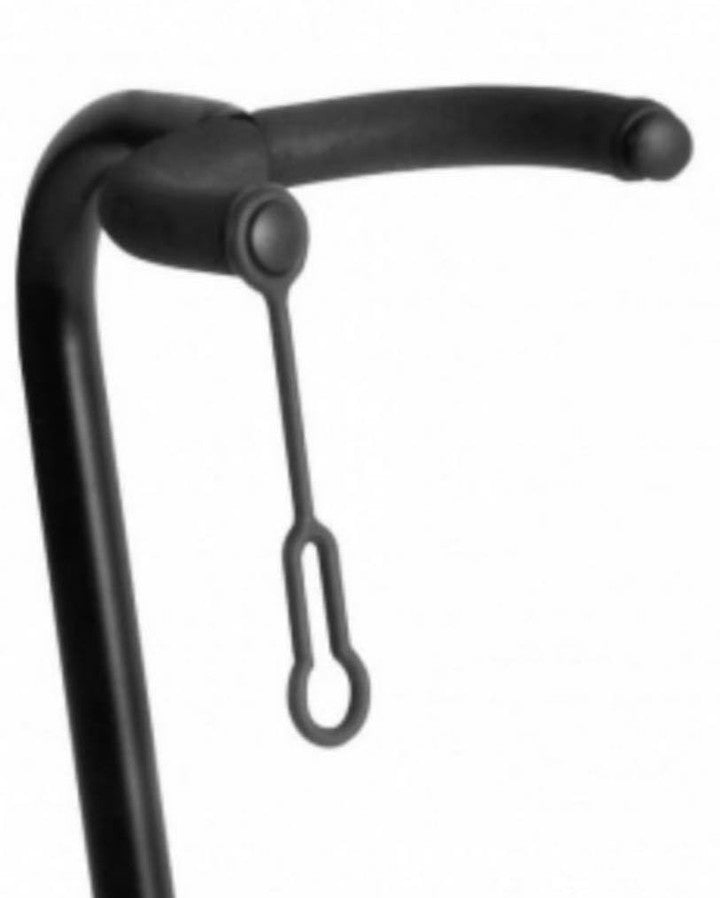 Metal guitar stand with neck support lock