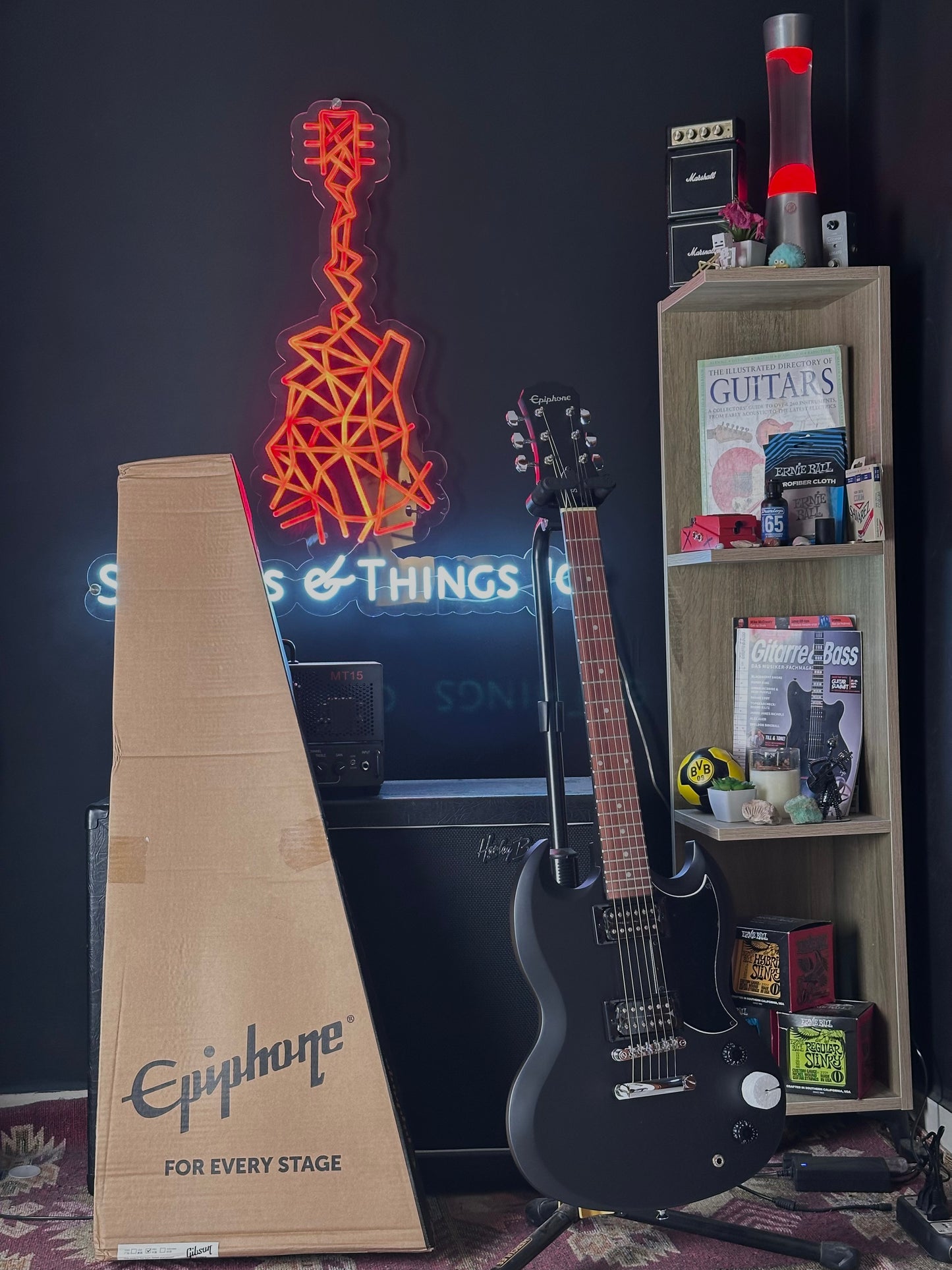 * Brand New * Epiphone SG Special Satin E1 Vintage Worn Black Electric Guitar