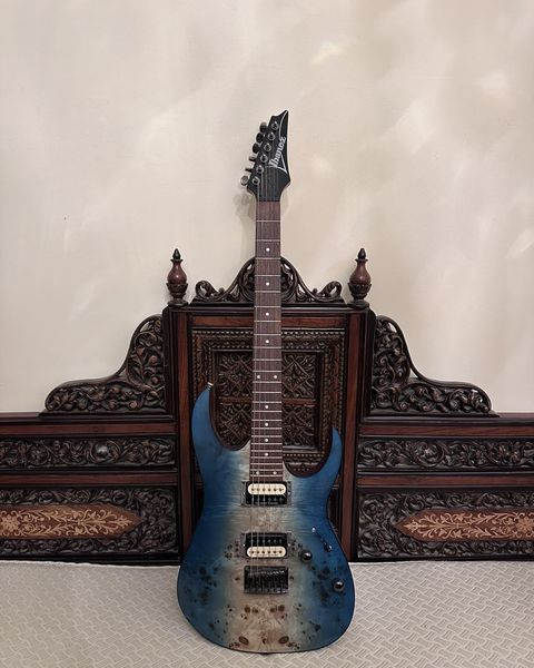 Ibanez Standard RG421PB Caribbean Shoreline Flat Upgraded with Seymour Duncan Pearly Gates