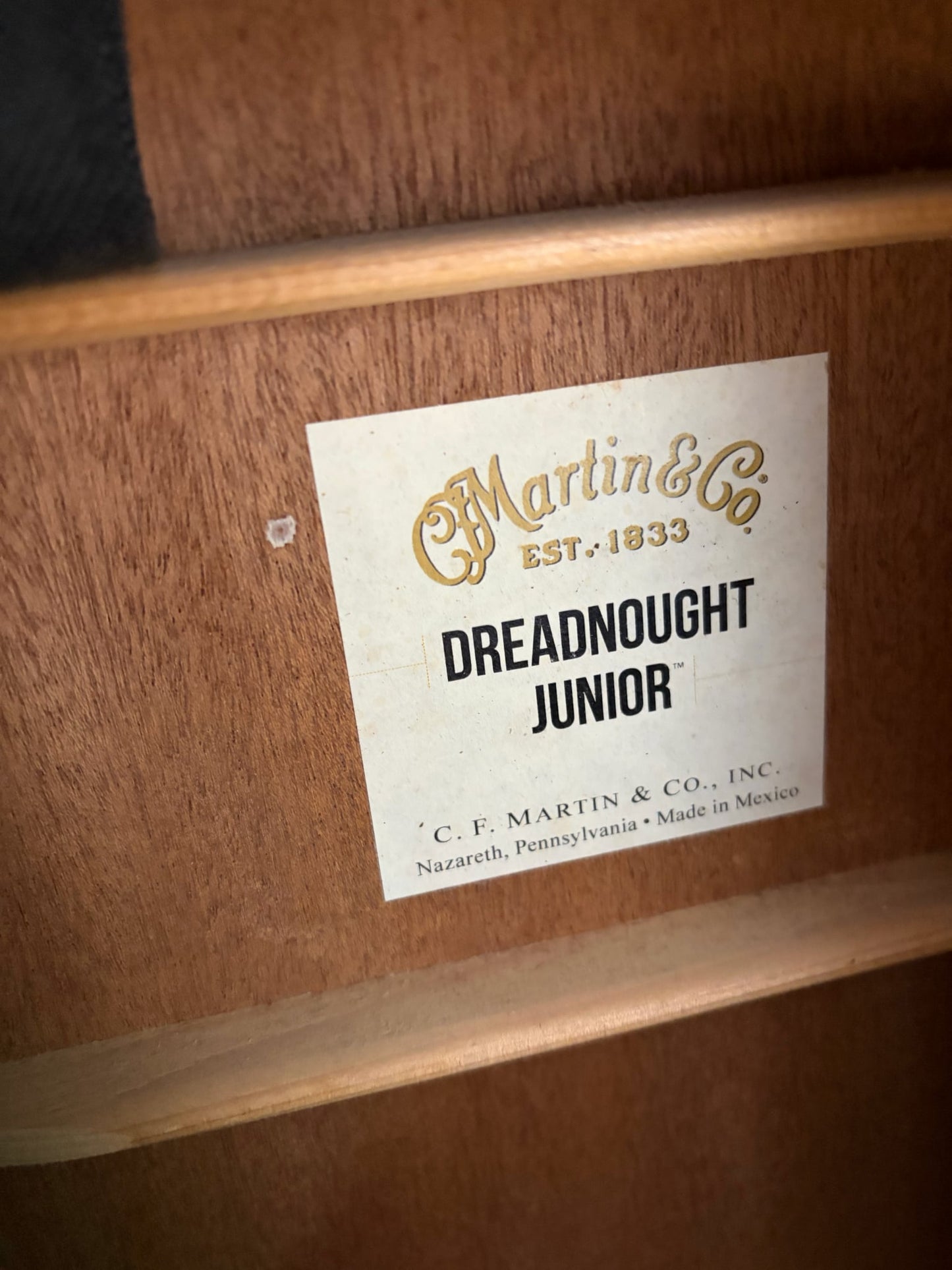 Martin Dreadnought Junior Acoustic Guitar with original case