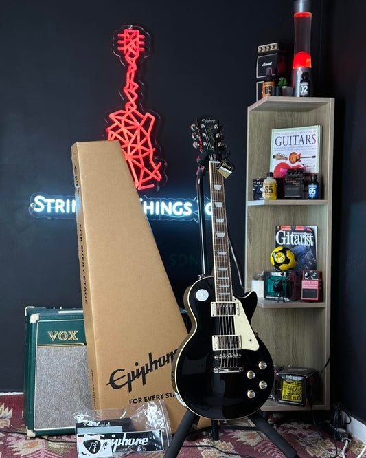 * Brand New * Epiphone Les Paul™ Standard Ebony Black ‘60s Electric Guitar