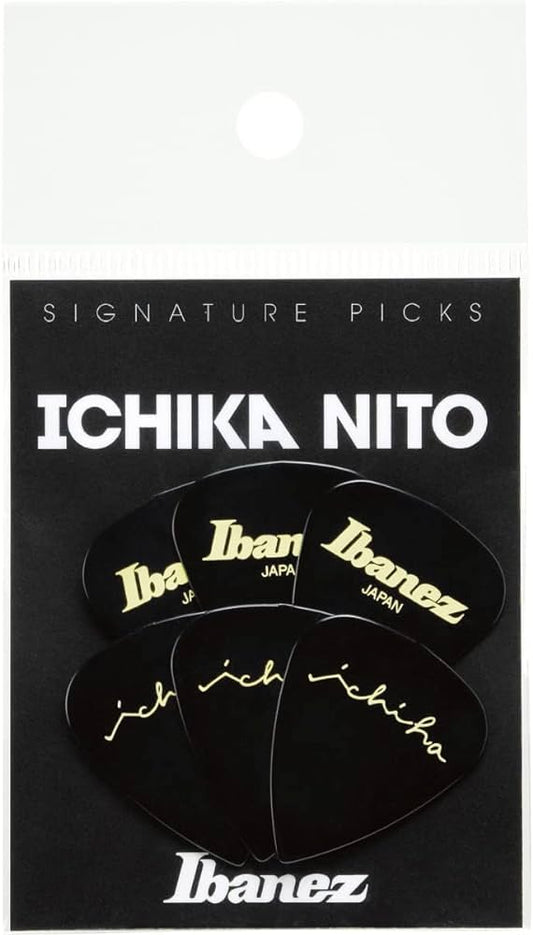Ibanez Ichika Nito Signature Pick pack, Teardrop shape, Medium (0.8mm), Ultem x 6 picks