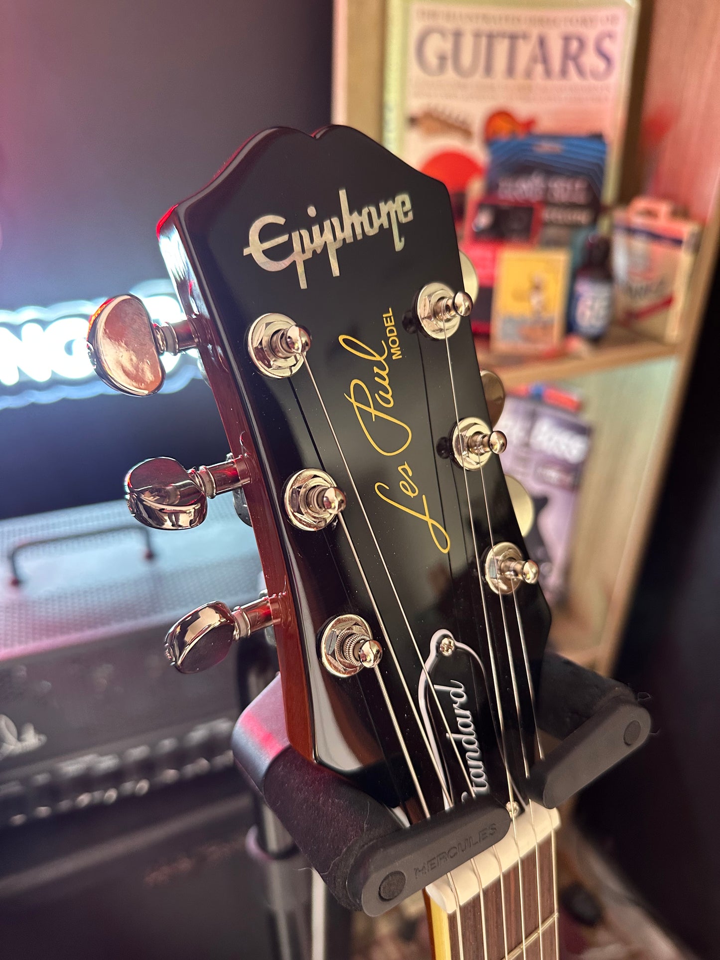 * Brand New * Epiphone Les Paul™ Standard Translucent Blue ‘60s Candy Red Metallic Electric Guitar