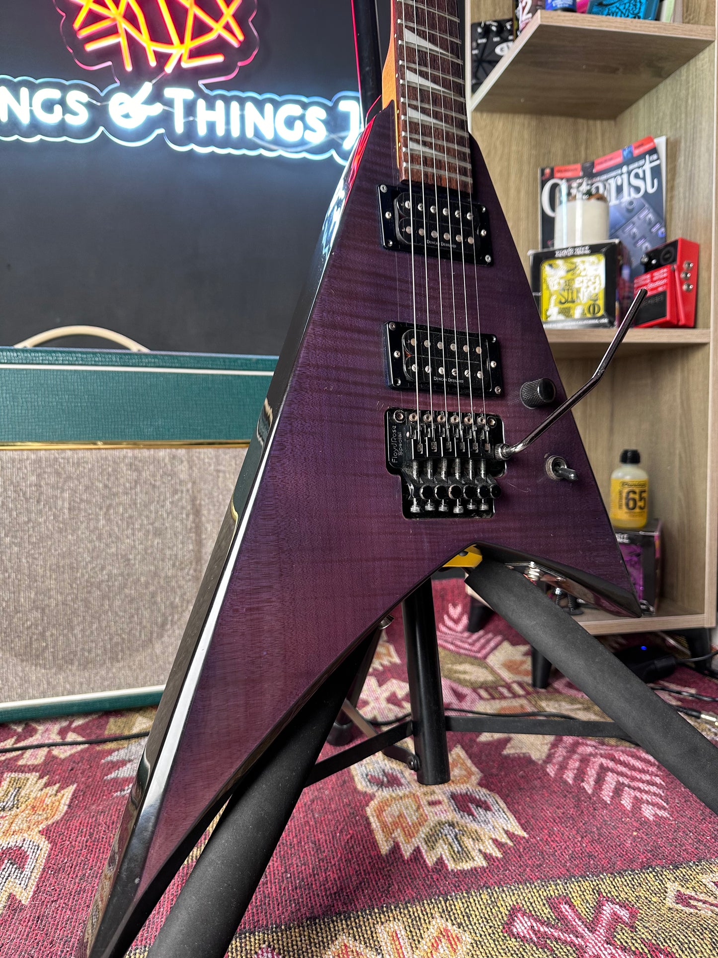 Jackson RX10D Randy Rhoads Electric Guitar Flame Trans Purple