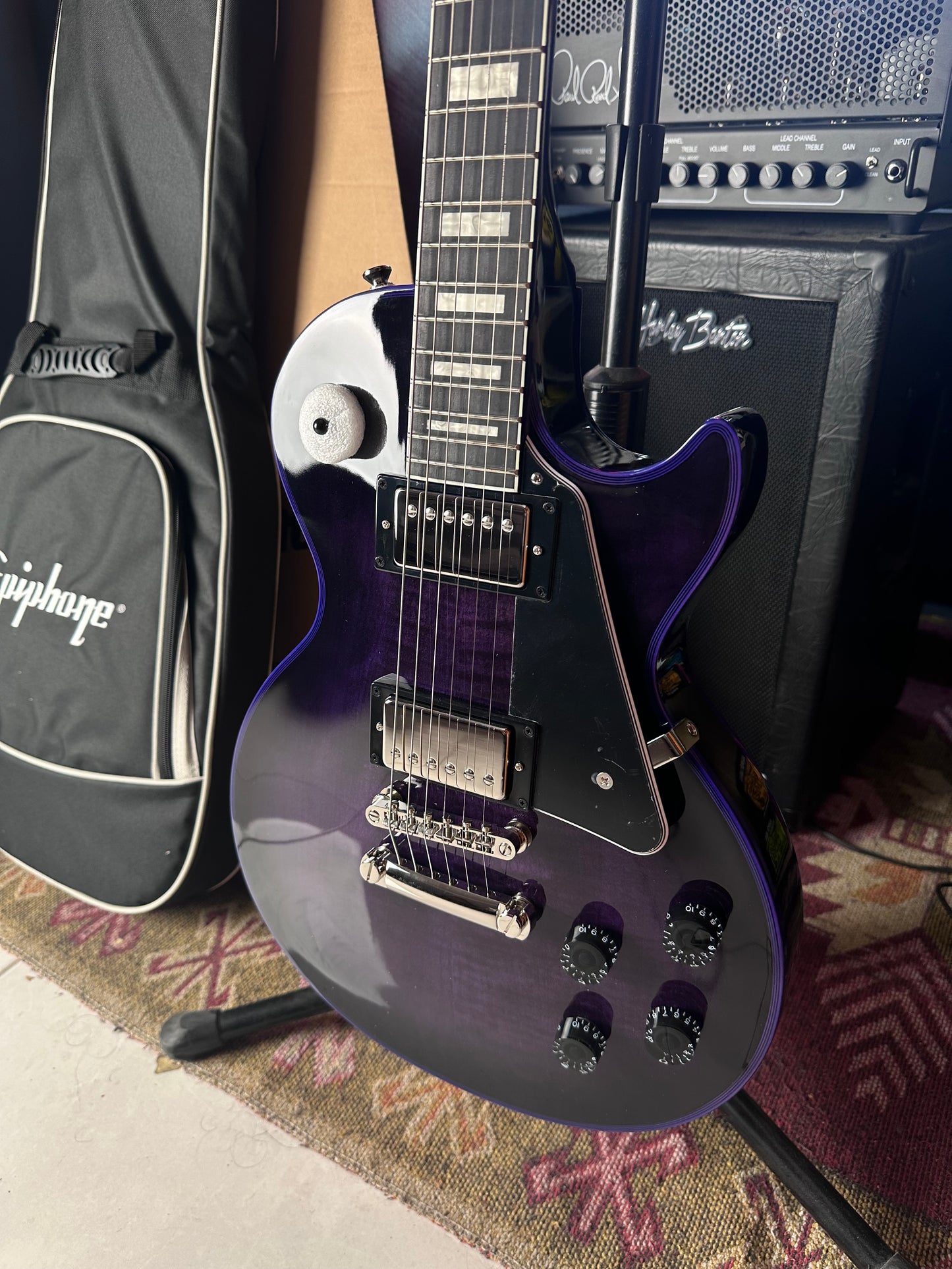 * Brand New * Epiphone Les Paul Limited Edition Custom Purple Widow Electric Guitar