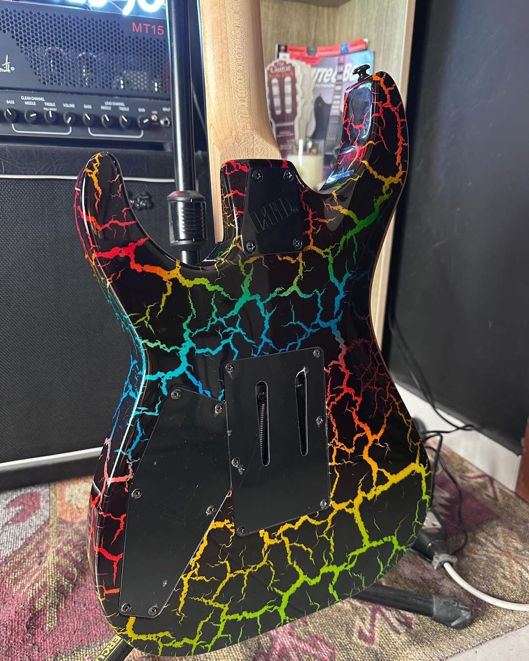 ESP LTD Mirage Deluxe ’87 – Rainbow Crackle Electric Guitar ESP LTD Mirage Deluxe ’87 – Rainbow Crackle Electric Guitar