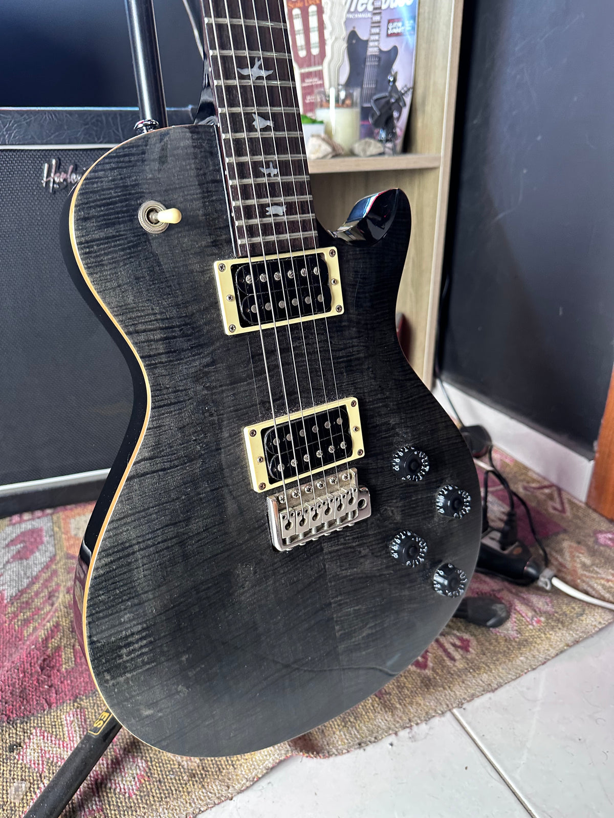 Gray String PRS SE Mark Tremonti Custom Signature Gray Black Electric Guitar ...