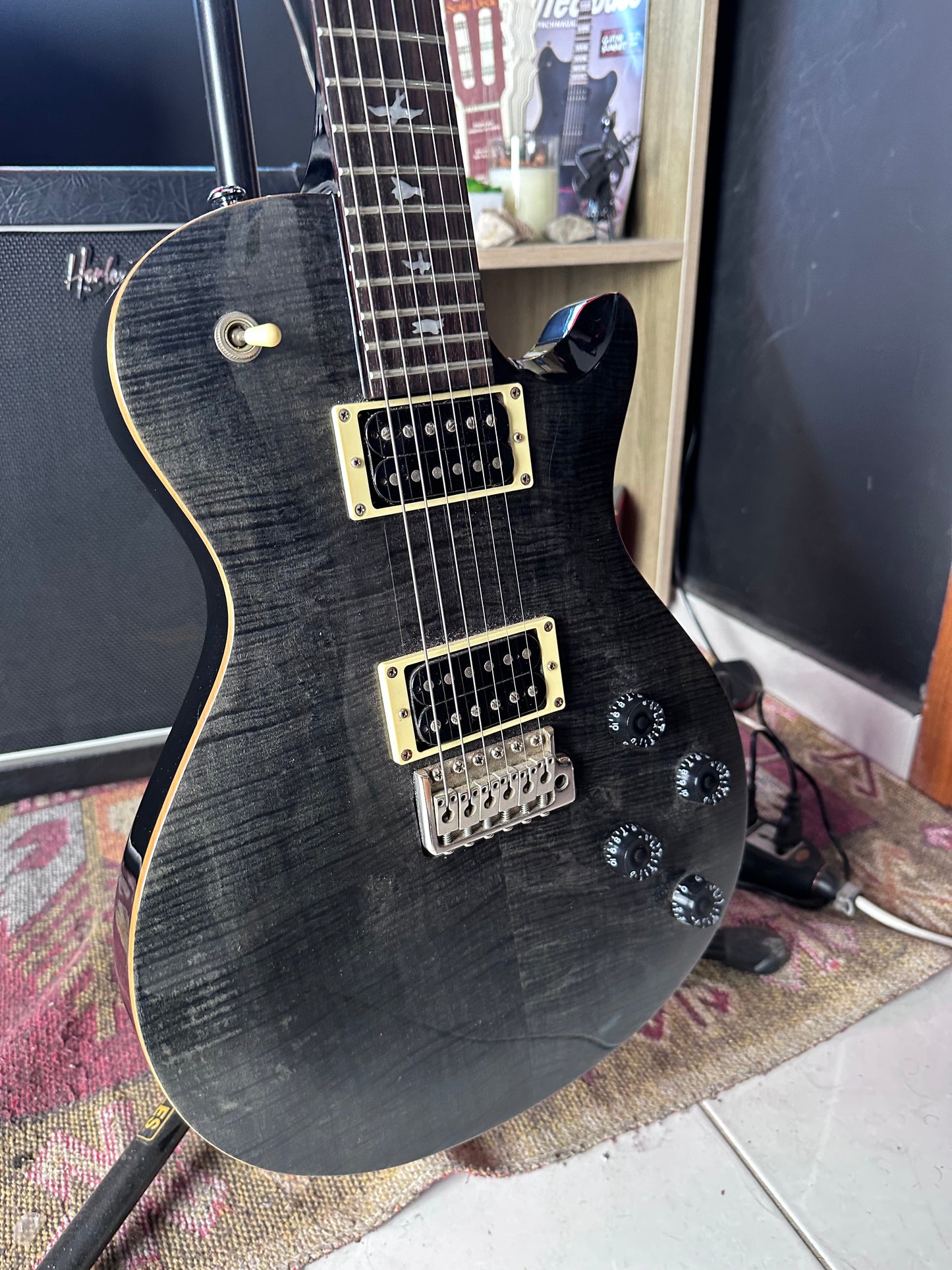 PRS SE Mark Tremonti Custom Signature Gray Black Electric Guitar
