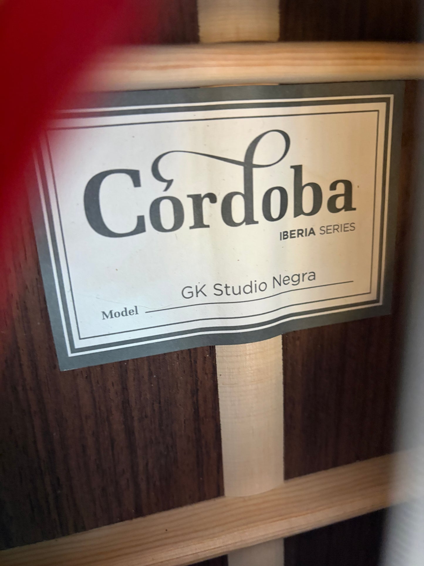 Cordoba GK Studio Negra “Wine Red” Limited Edition Iberia Series Gypsy Kings Signature Classical/Electric Guitar