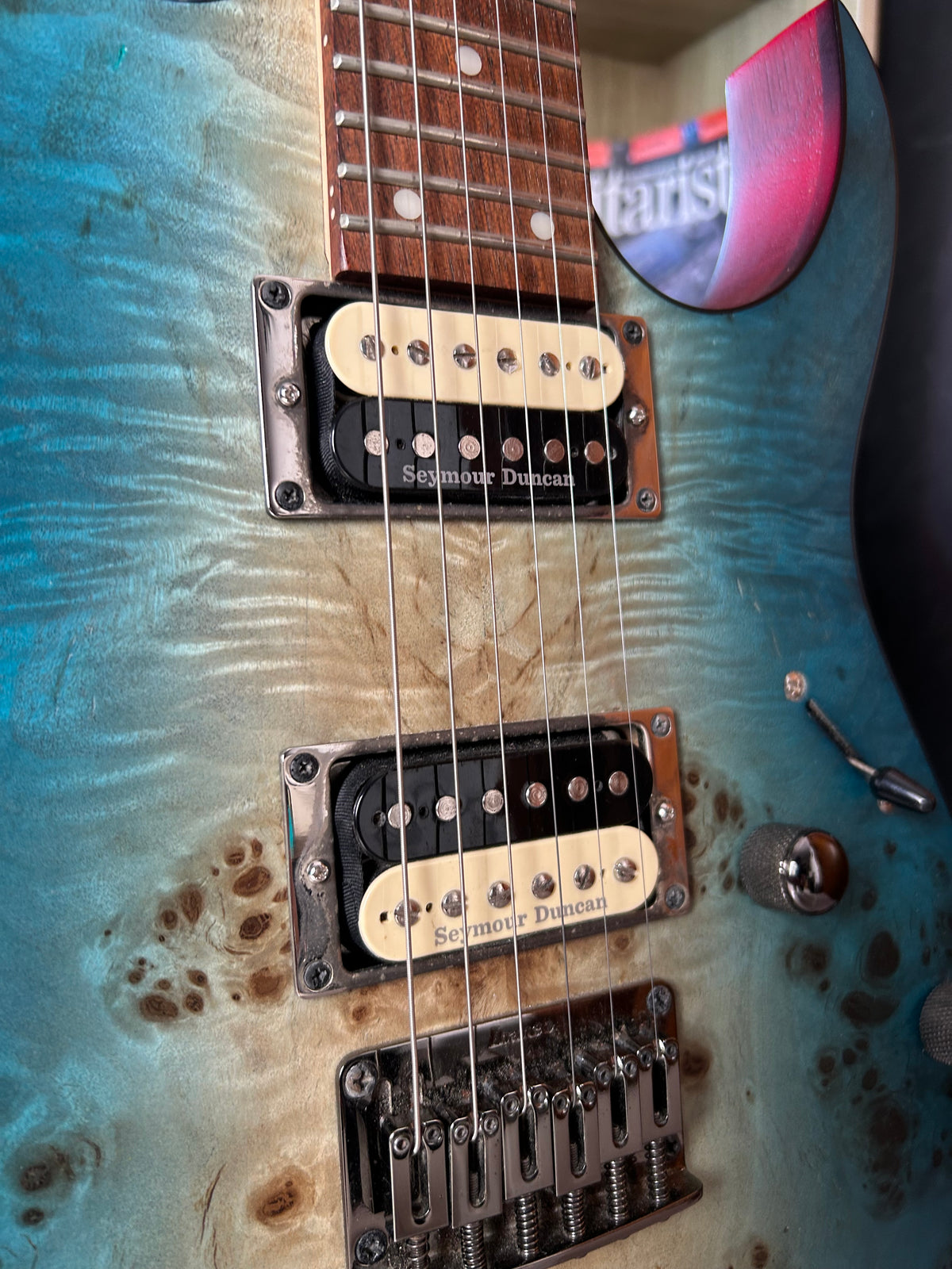 Ibanez Standard RG421PB Caribbean Shoreline Flat Upgraded with Seymour Duncan Pearly Gates Ibanez Standard RG421PB Caribbean Shoreline Flat Upgraded with Seymour Duncan Pearly Gates