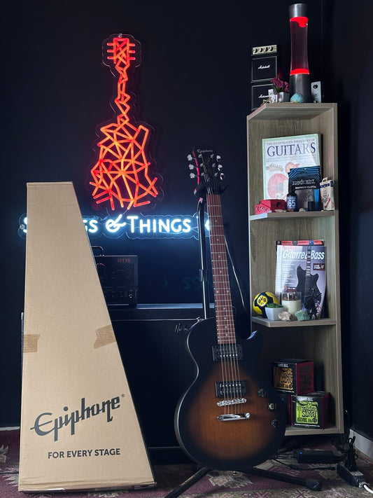 * Brand New * Epiphone Les Paul Special Satin E1 Vintage Sunburst Electric Guitar