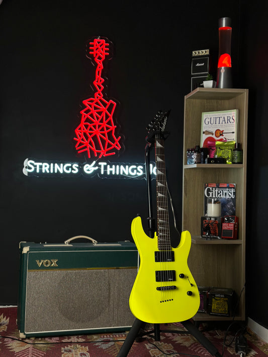 Jackson Dinky JS32T limited edition Florescent Yellow Electric Guitar