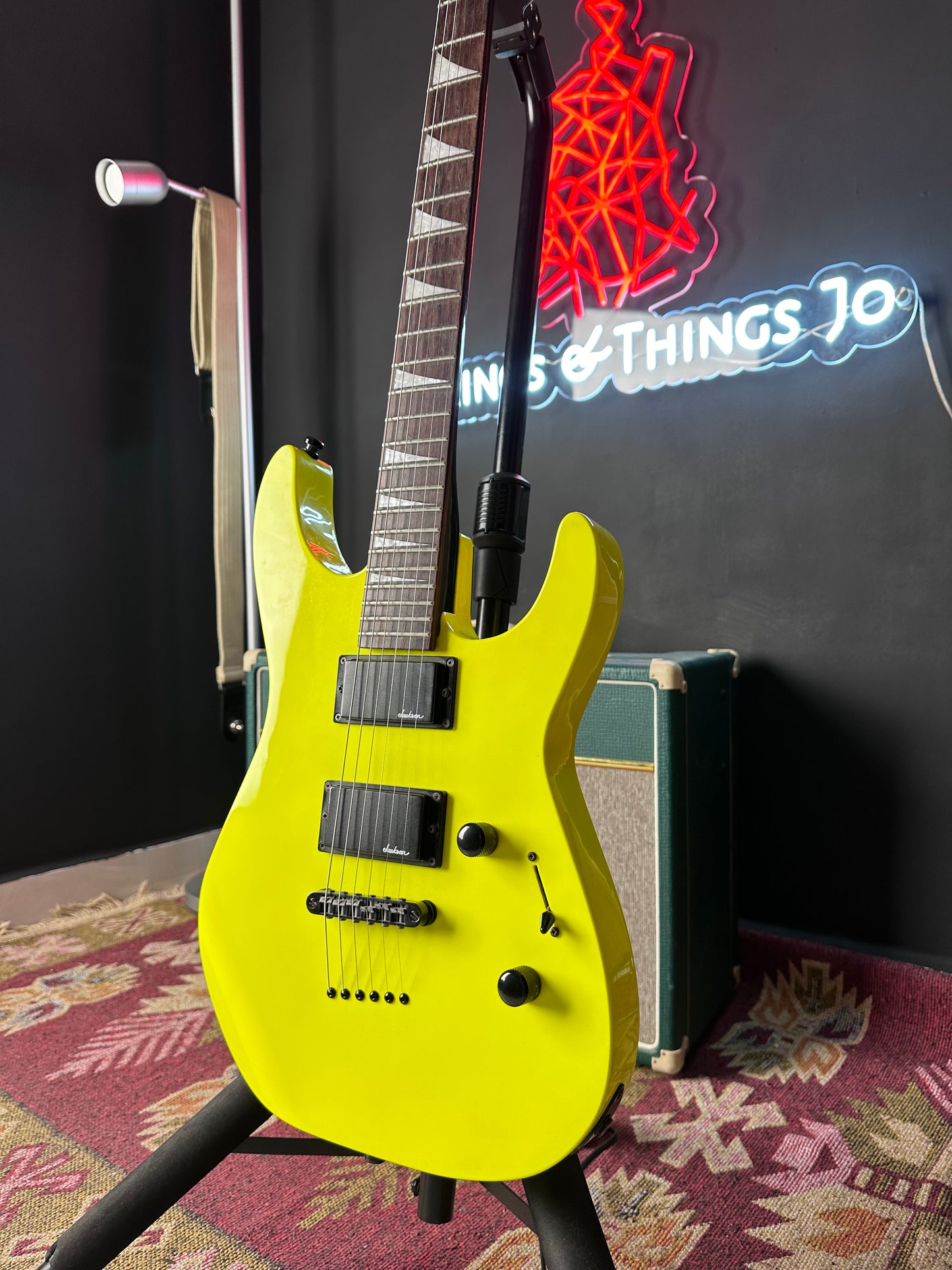 Jackson Dinky JS32T limited edition Florescent Yellow Electric Guitar