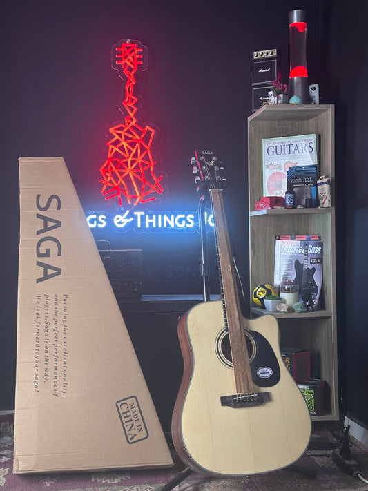 * Brand New * Saga SF600C Acoustic Guitar with cutaway