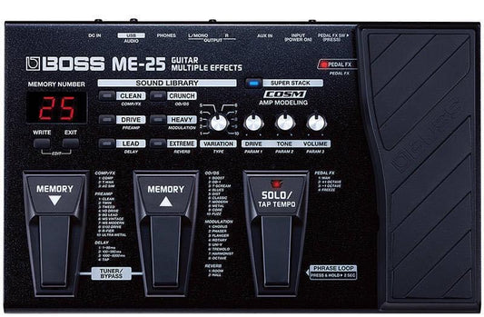 Boss ME-25 Guitar Multi-effects Pedal with built in looper