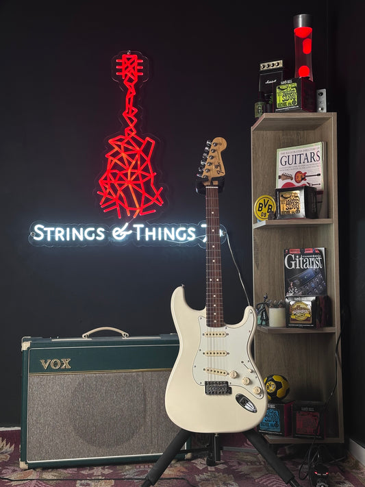 Fender Standard MIM SSS Stratocaster Olympic White Electric Guitar