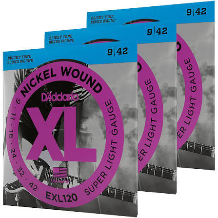 D’Addario EXL120® Electric Guitar Strings (9-42) D’Addario EXL120® Electric Guitar Strings (9-42)