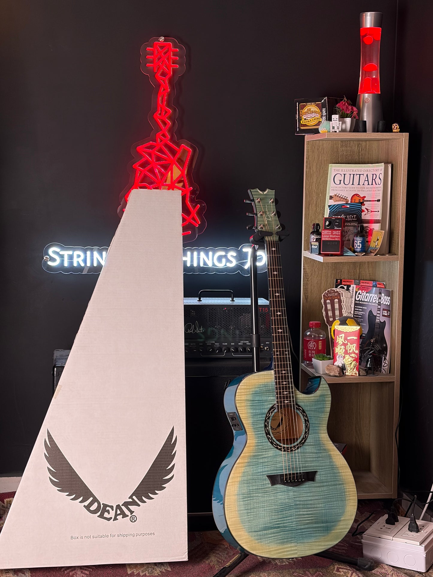 * Brand new * Dean EXFM FD Exhibition Flame Maple Acoustic-Electric Guitar