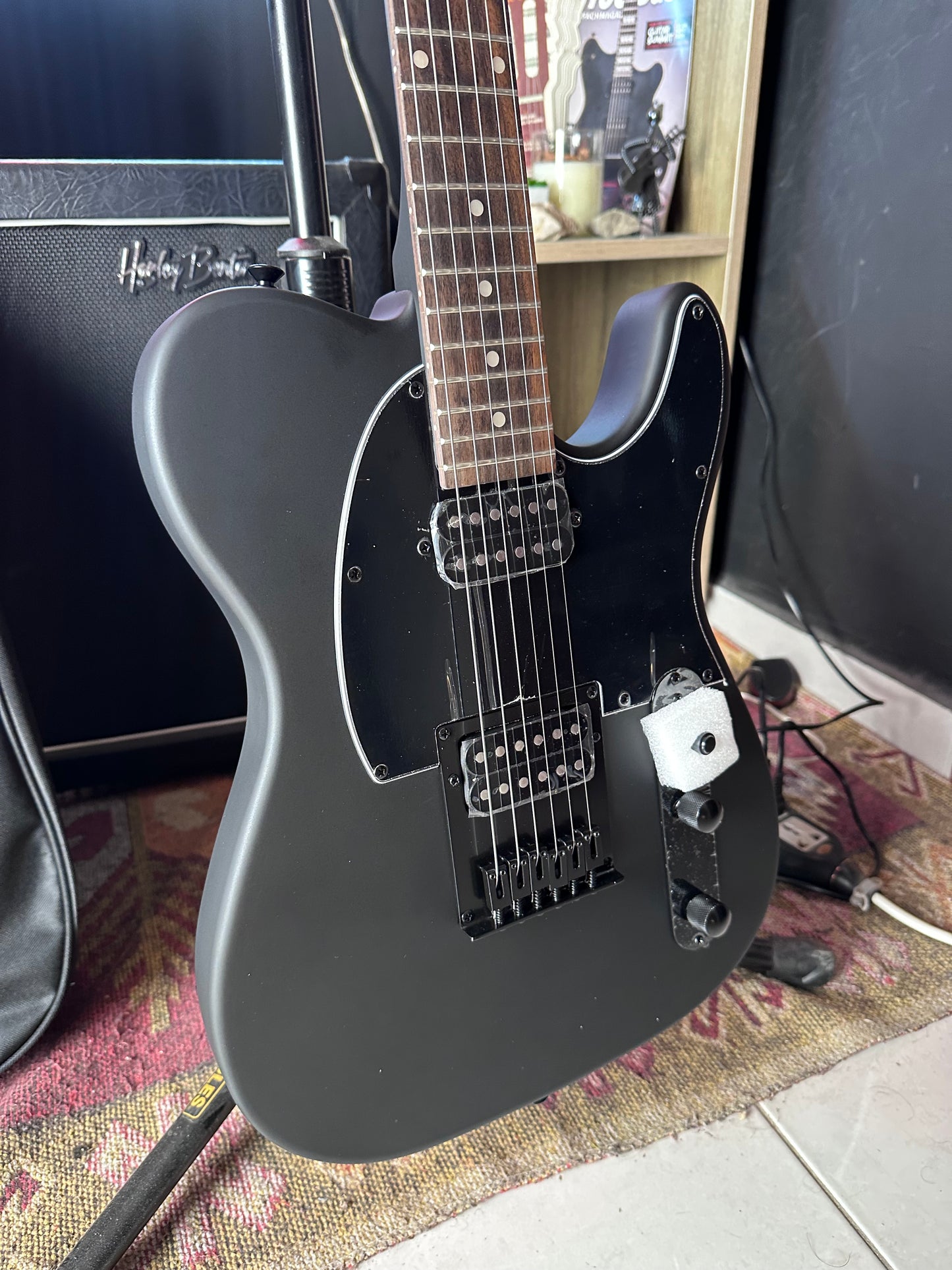 * Brand New * Moreno MTL-100 HH Matte Black Telecaster Electric Guitar + free bag, picks and cable