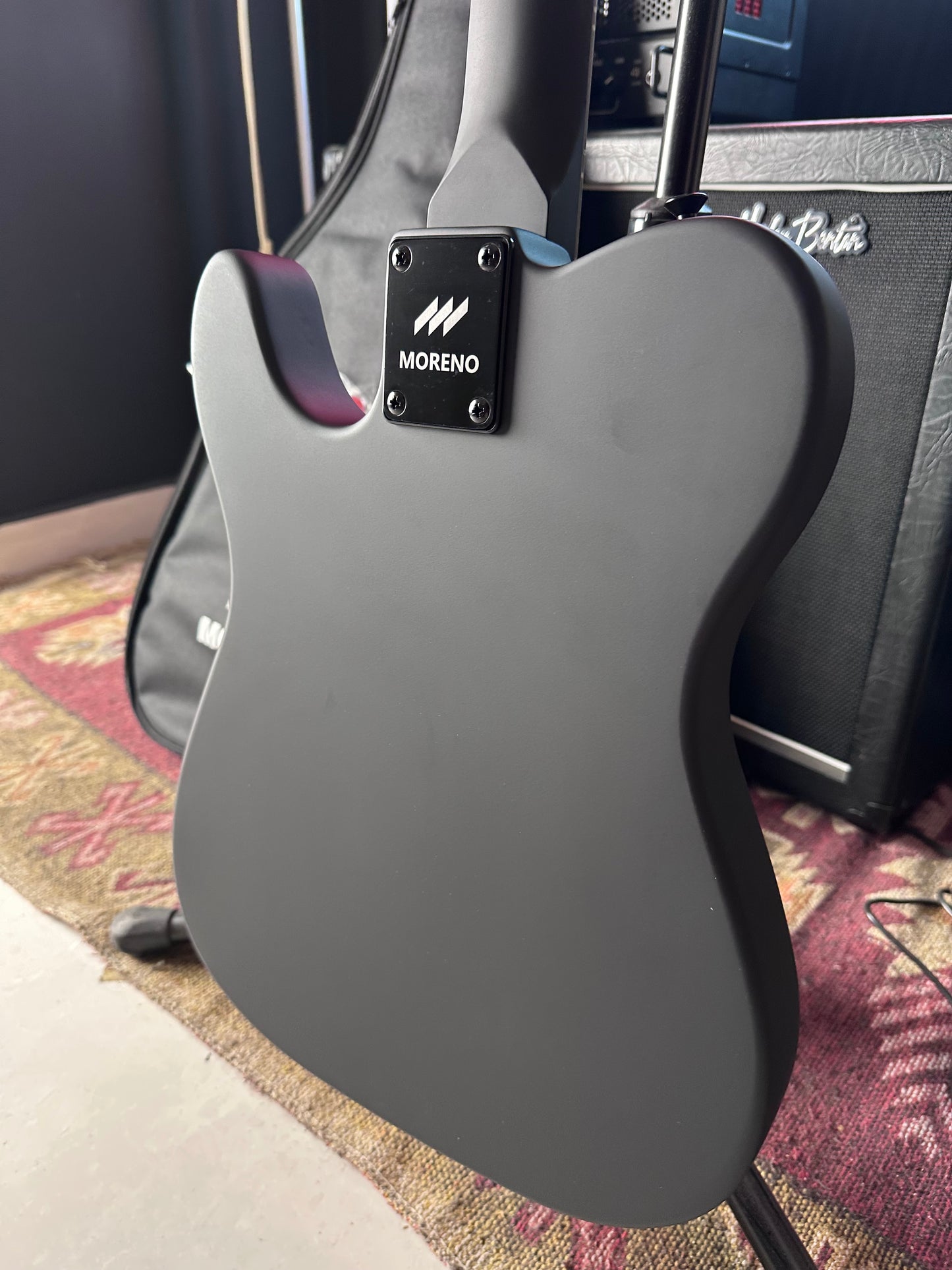 * Brand New * Moreno MTL-100 HH Matte Black Telecaster Electric Guitar + free bag, picks and cable