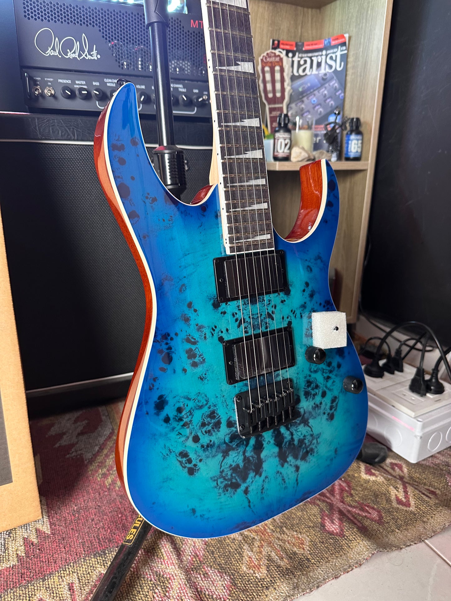 * Brand New * Ibanez GRGR221PA Aqua Burst Electric Guitar