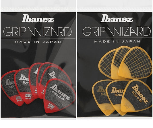 Ibanez Grip Wizard picks x 6 (Heavy) PPA16HSG Sand Grip