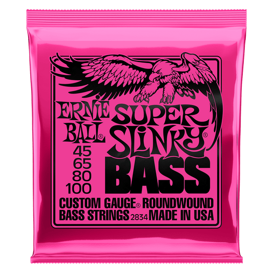 Ernie Ball Super Slinky Nickel Wound Bass Guitar Strings (45-100)