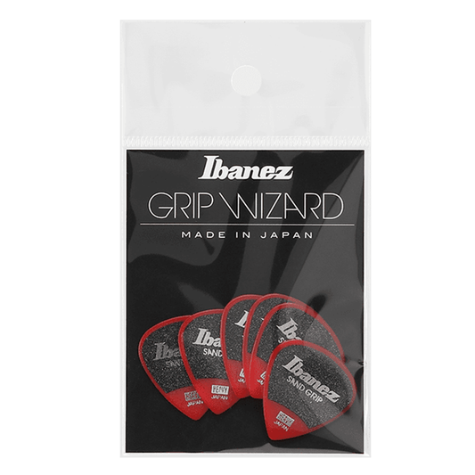 Ibanez PPA16HSG-RD Sand Grip Grip Wizard Pick Set (x6 Picks) Heavy