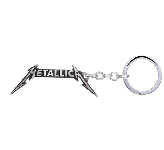 Metallica Logo Metal Keyring (Silver)