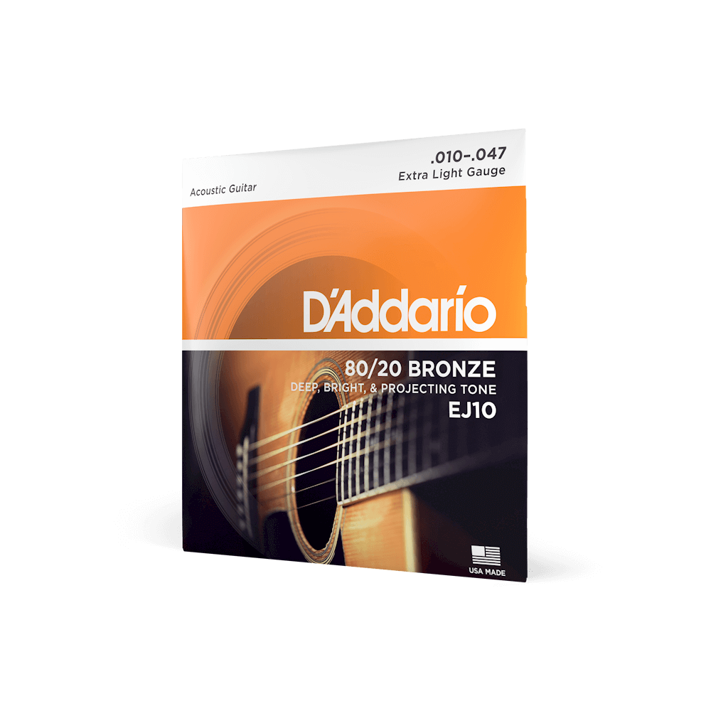 D'addario Extra Light Acoustic Guitar Strings EJ10 ( 10 - 47) D'addario Extra Light Acoustic Guitar Strings EJ10 ( 10 - 47)