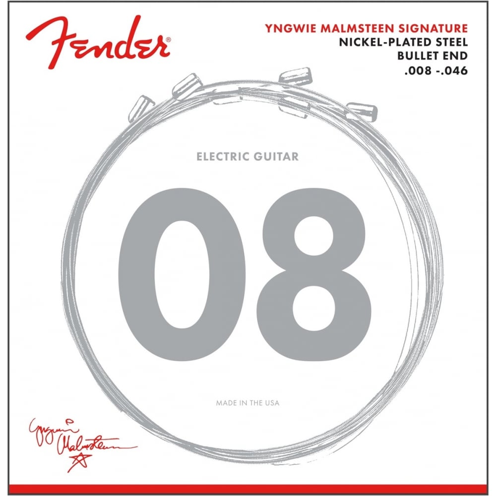 Fender Yngwie Malmsteen Signature Strings Bullet Ends (8/46) – Strings ...