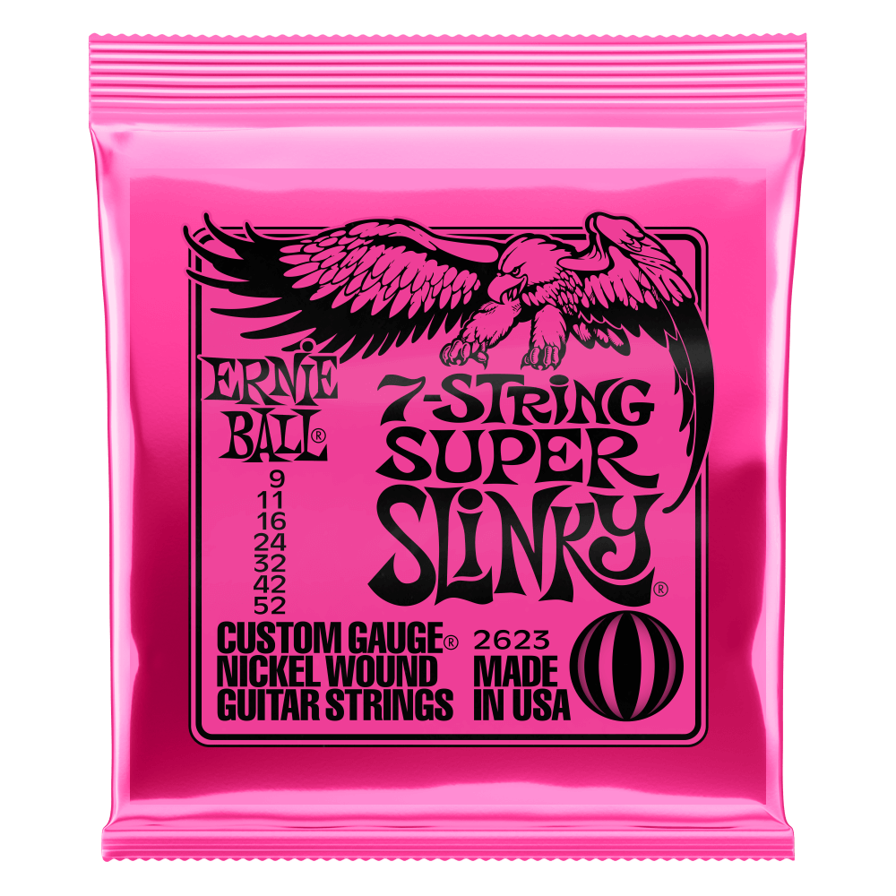 Ernie Ball 7-String Super Slinky® Electric Guitar Strings (9-52)