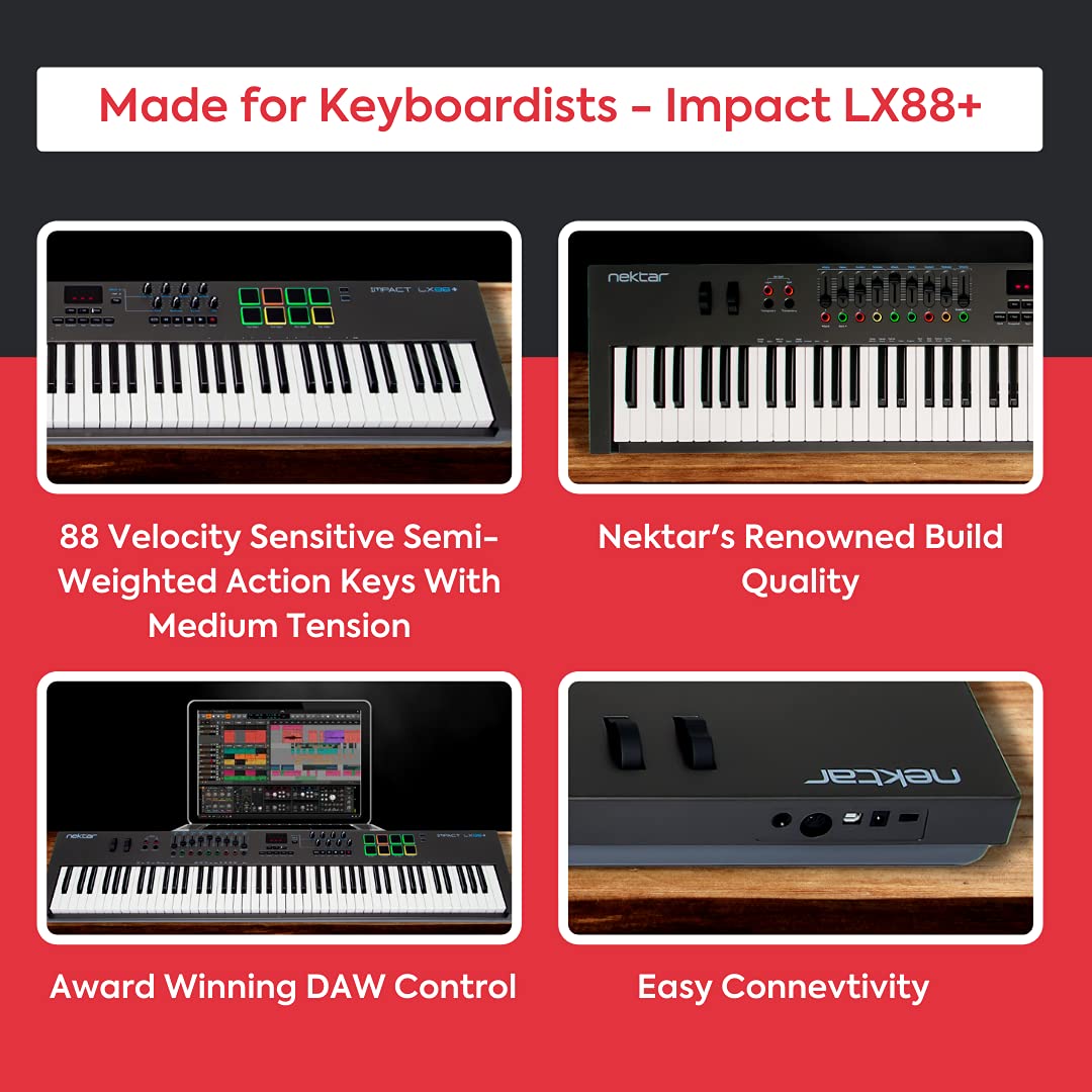 * Brand New * Nektar Impact LX88 + USB MIDI Keyboard Controller with Nectar DAW Integration * Brand New * Nektar Impact LX88 + USB MIDI Keyboard Controller with Nectar DAW Integration
