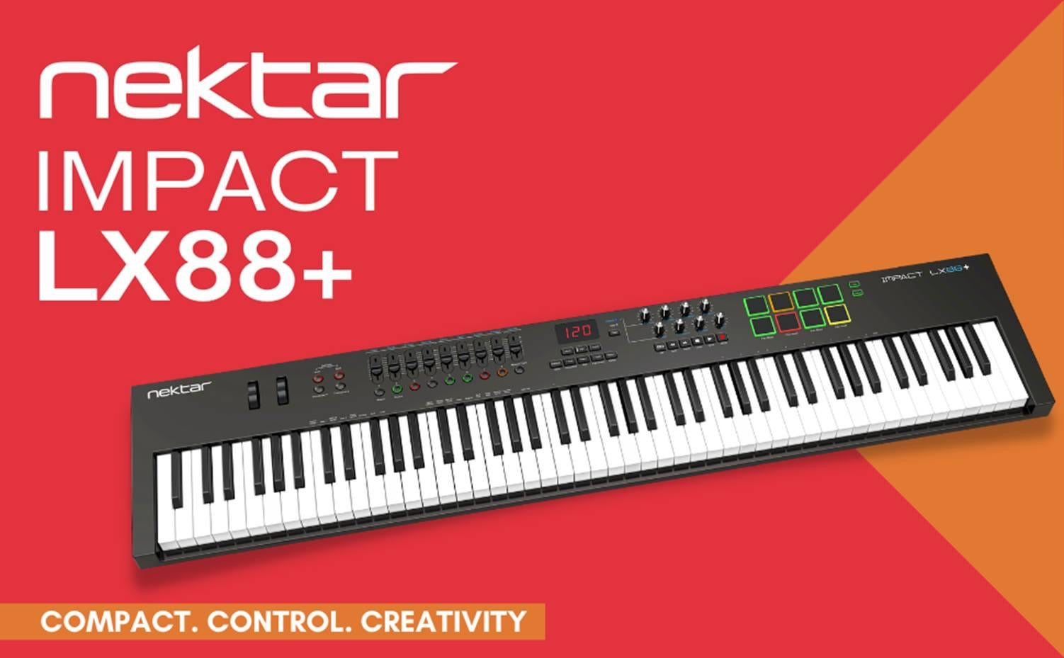 * Brand New * Nektar Impact LX88 + USB MIDI Keyboard Controller with Nectar DAW Integration * Brand New * Nektar Impact LX88 + USB MIDI Keyboard Controller with Nectar DAW Integration